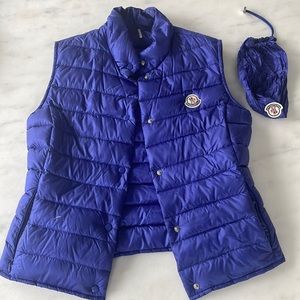 Hardly worn thin Moncler down light weight vest